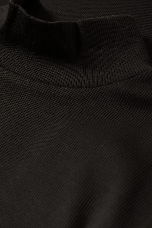 Damen - Basic-Langarmshirt - schwarz