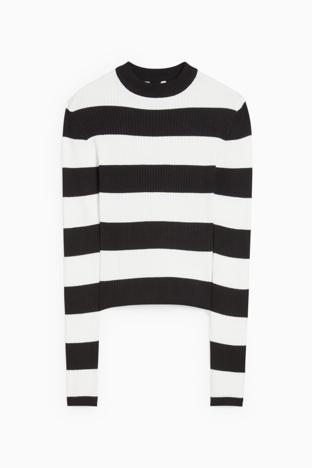 Donna - CLOCKHOUSE - maglione - a righe - nero / bianco