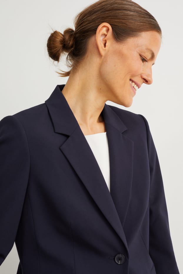 Femmes - Blazer de bureau - regular fit - Mix & Match - bleu foncé