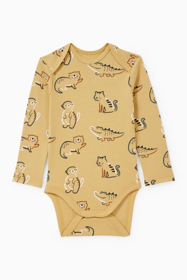 Bebeluși - băieți - Body bebeluși - galben