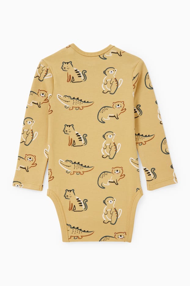 Bebeluși - băieți - Body bebeluși - galben