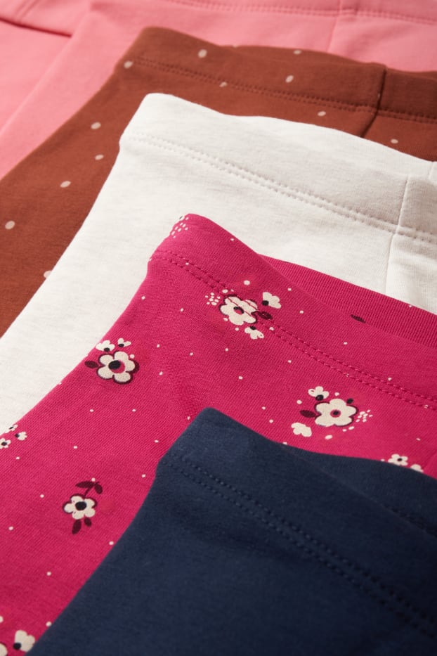 Copii - Fete - Multipack 5 perechi - colanți termoizolanți - albastru închis