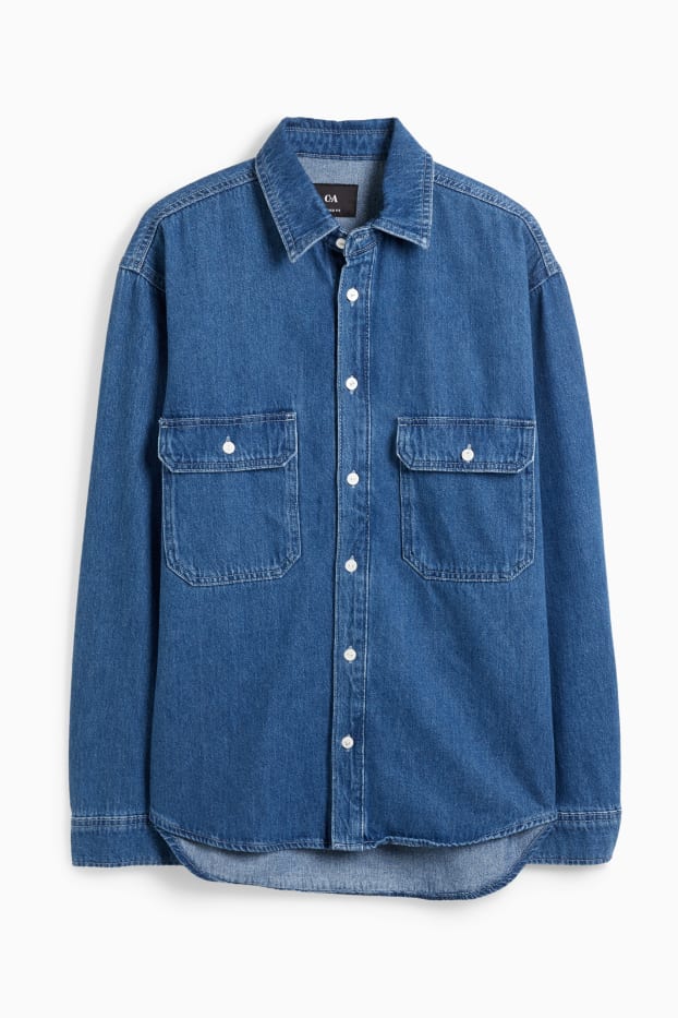 Men - Denim shirt jacket - blue denim