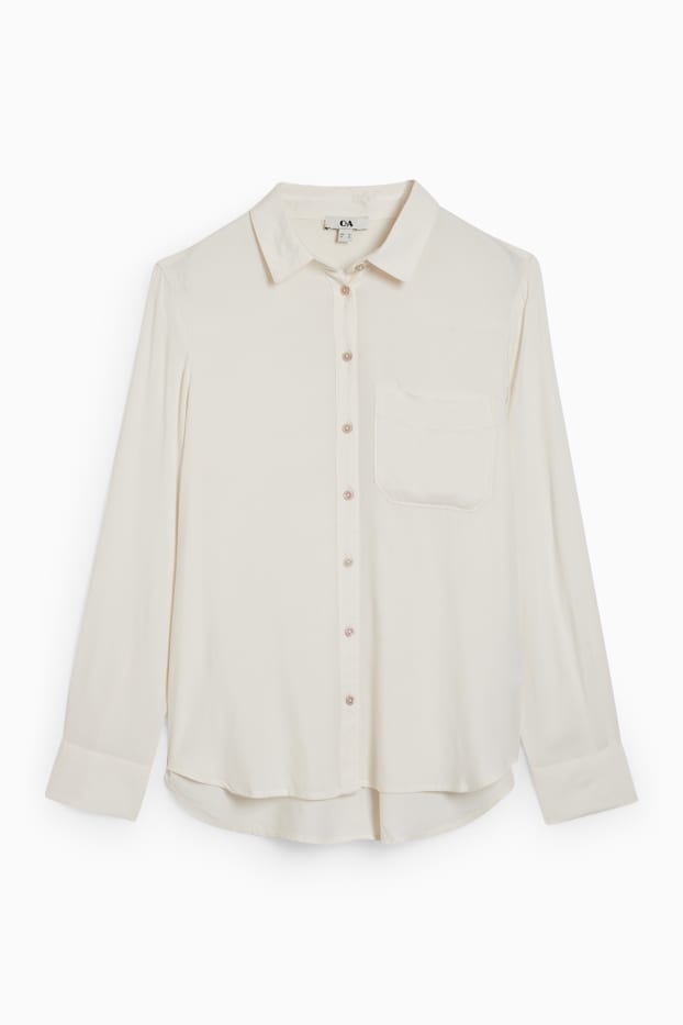 Dames - Blouse - crème wit