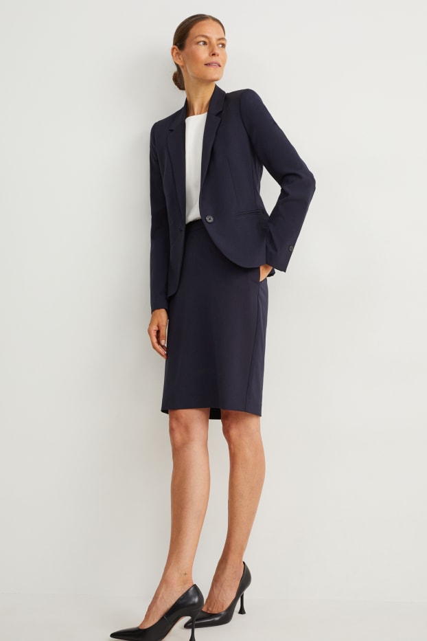 Femmes - Blazer de bureau - cintré - Mix & Match - bleu foncé