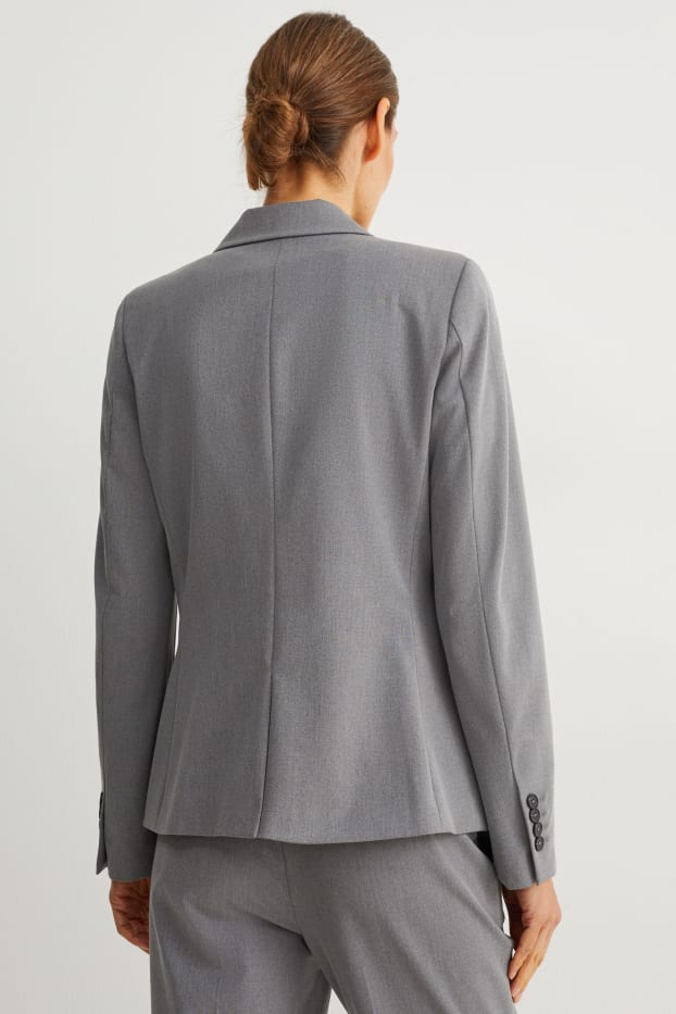Dona - Blazer formal - regular fit - Mix & Match - gris fosc