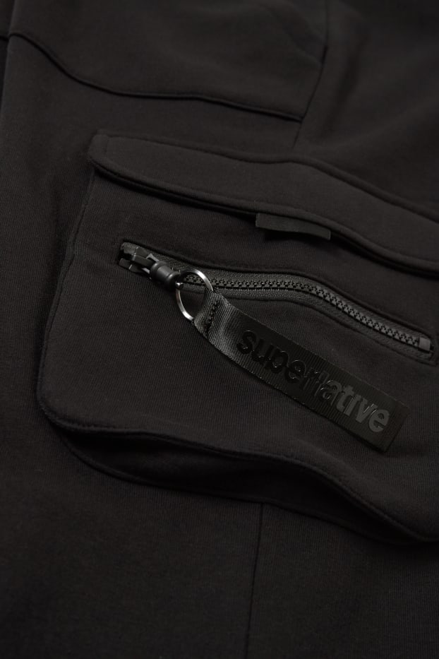 Herren - Cargo-Jogginghose - schwarz