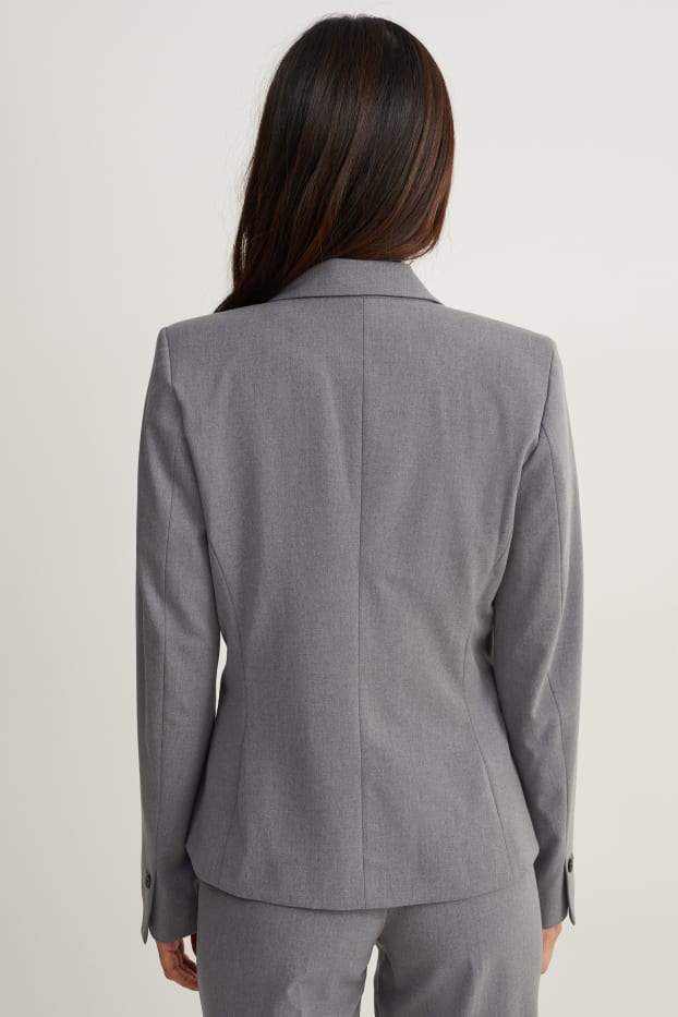 Dames - Business-blazer - getailleerd - Mix & Match - donkergrijs