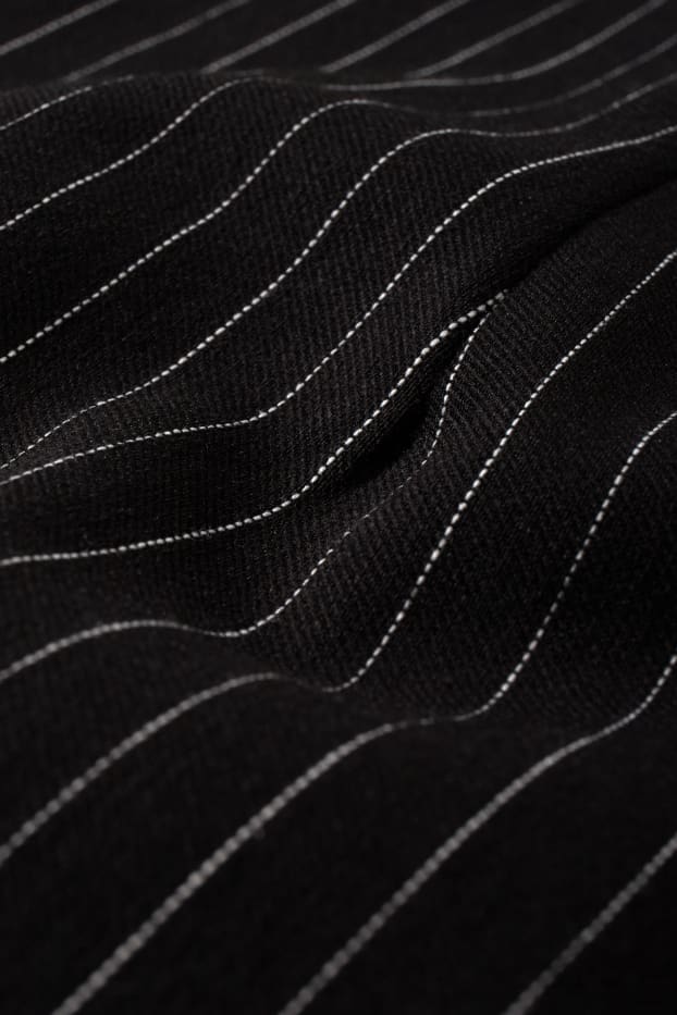 Damen - Bandeau-Kleid - Nadelstreifen - schwarz