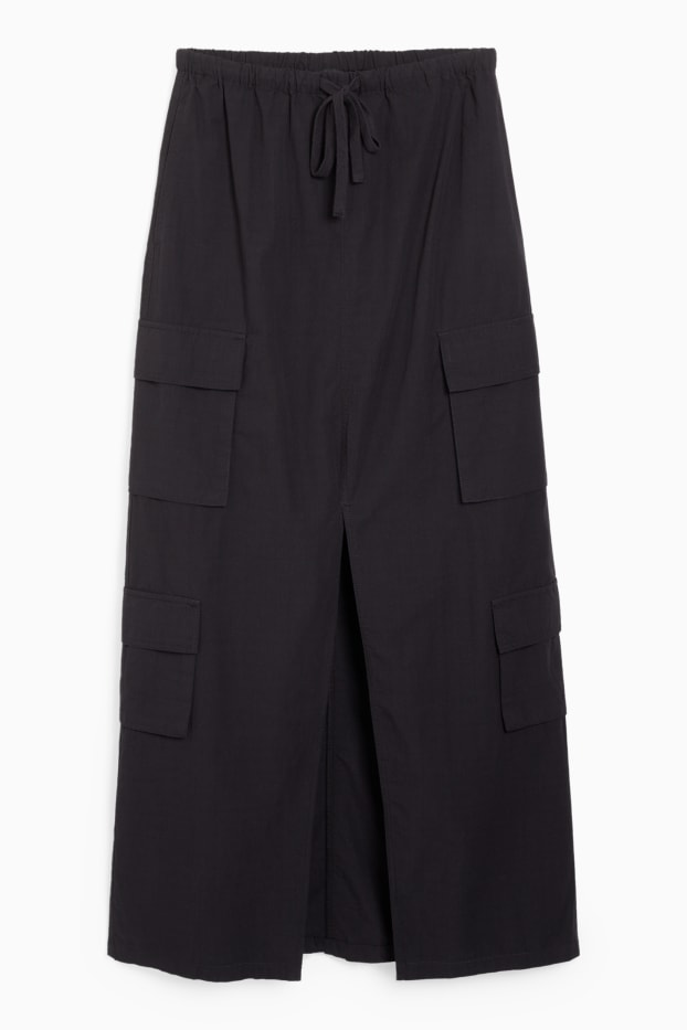 Women - Cargo skirt - black