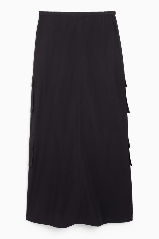 Women - Cargo skirt - black