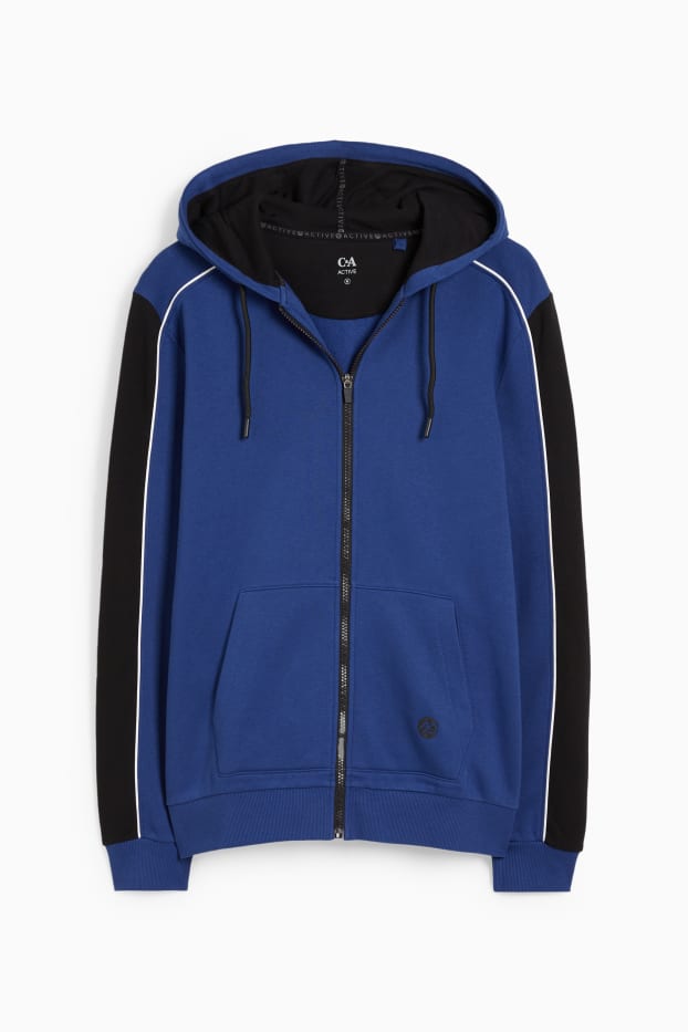 Herren - Sweatjacke mit Kapuze - dunkelblau