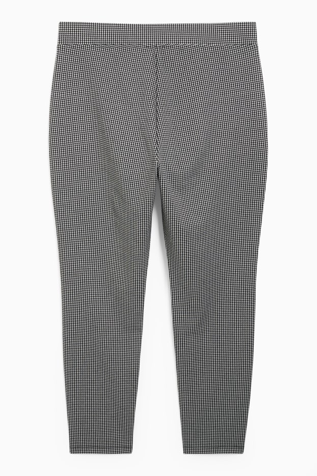 Women - Leggings - check - black / white