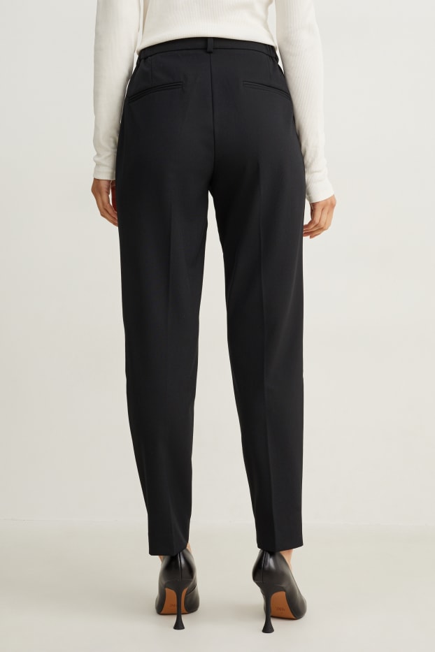 Dona - Pantalons formals - mid waist - slim fit - Mix & Match - negre