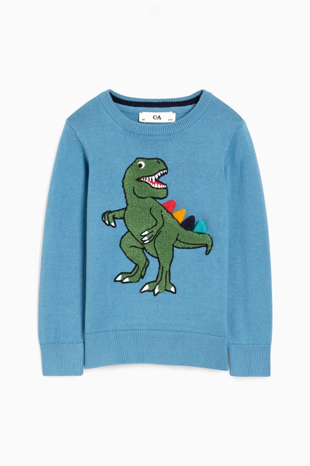 Enfants garçons - Dinosaure - pullover - bleu