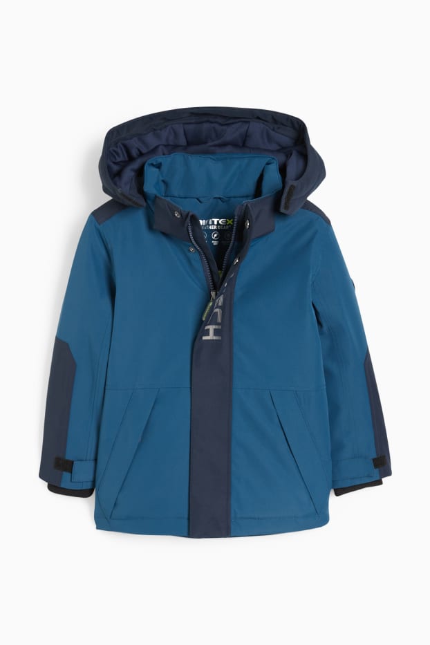 Bambini - Giacca con cappuccio - impermeabile - blu scuro