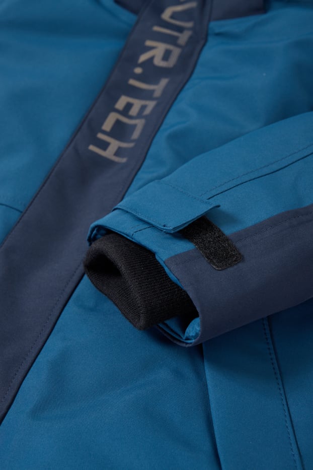 Bambini - Giacca con cappuccio - impermeabile - blu scuro