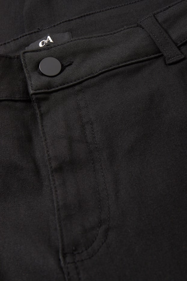 Women - Straight jeans - high waist - black