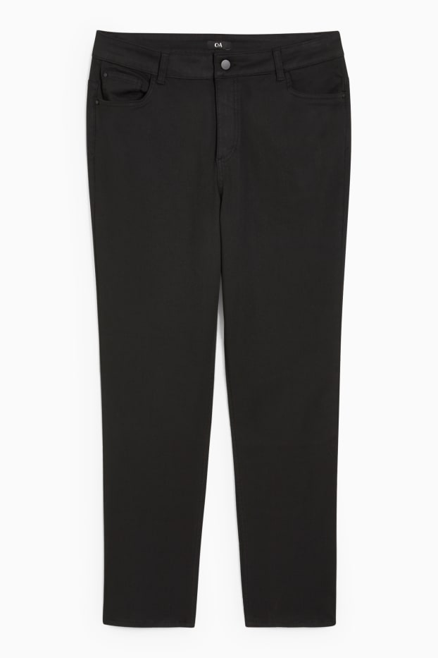 Women - Straight jeans - high waist - black