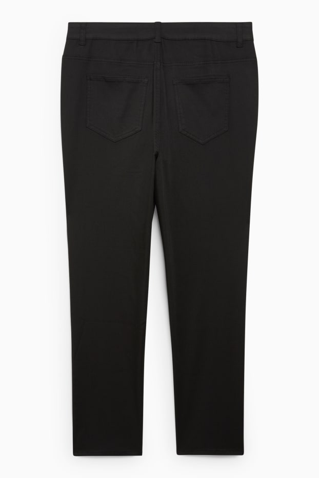 Women - Straight jeans - high waist - black