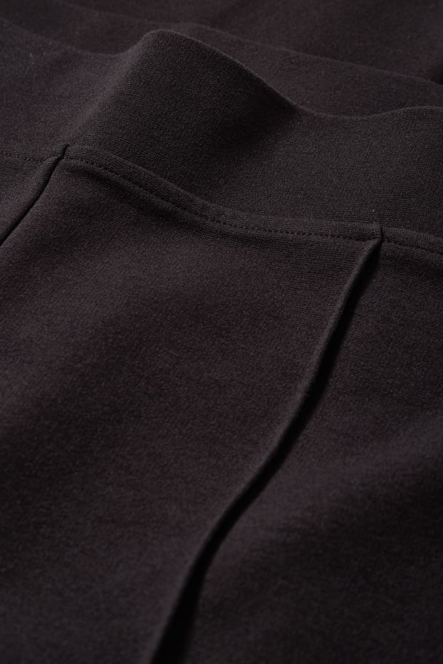 Damen - Hose - High Waist - Slim Fit - schwarz