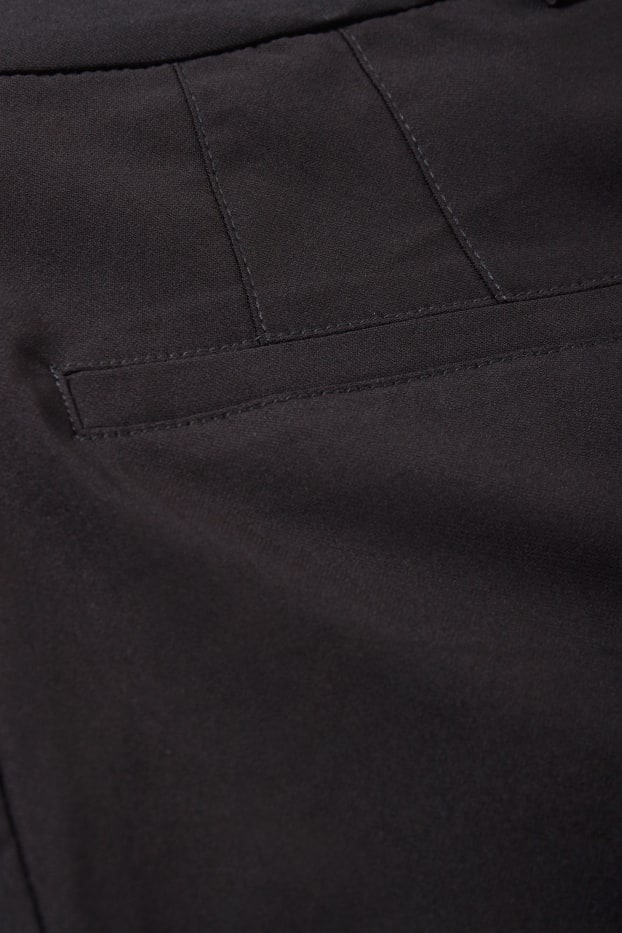Femei - Pantaloni de stofă - talie medie - straight fit - negru