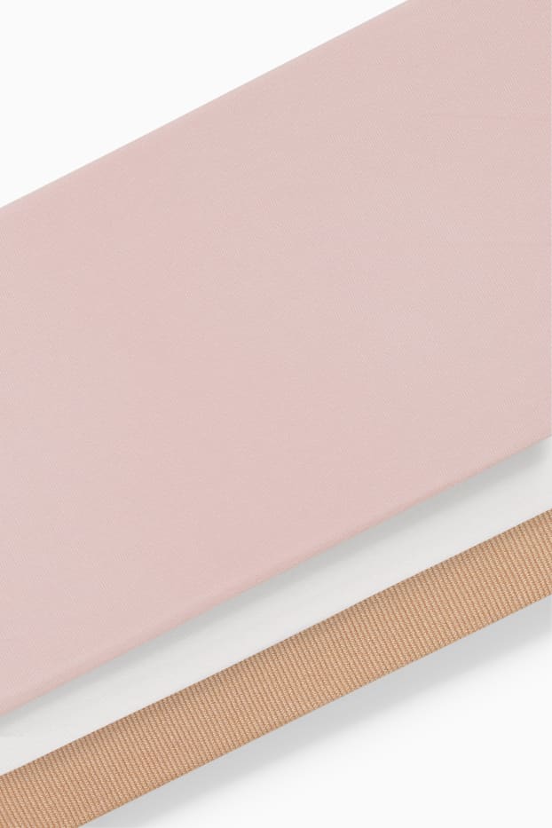 Kinderen: meisjes - Set van 3 - panty - 40 DEN - wit / roze