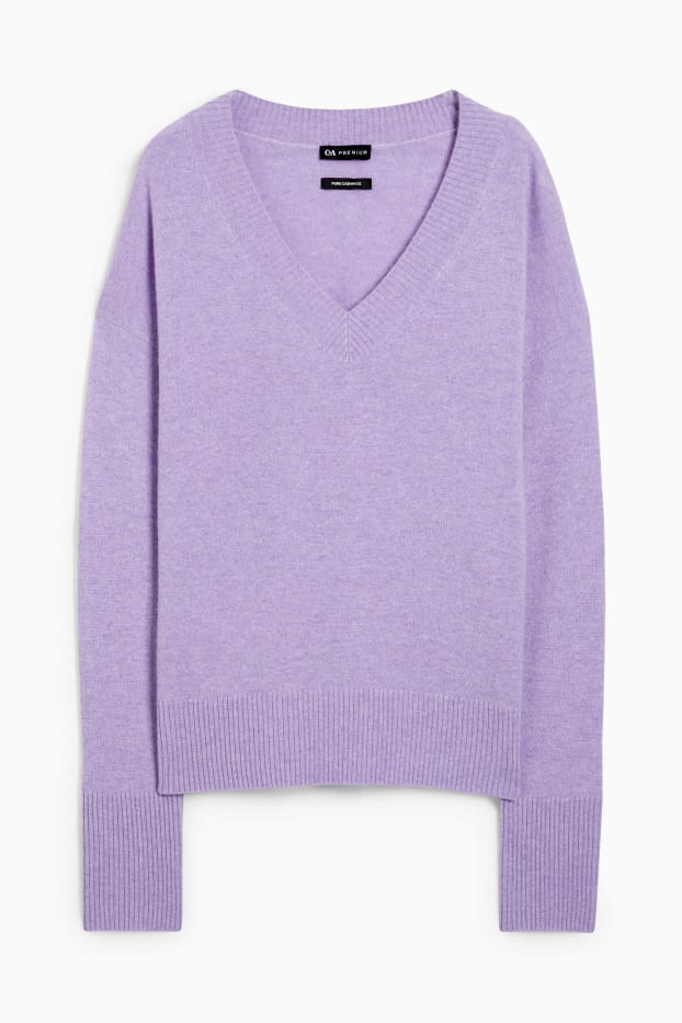 Women - Cashmere jumper - light violet