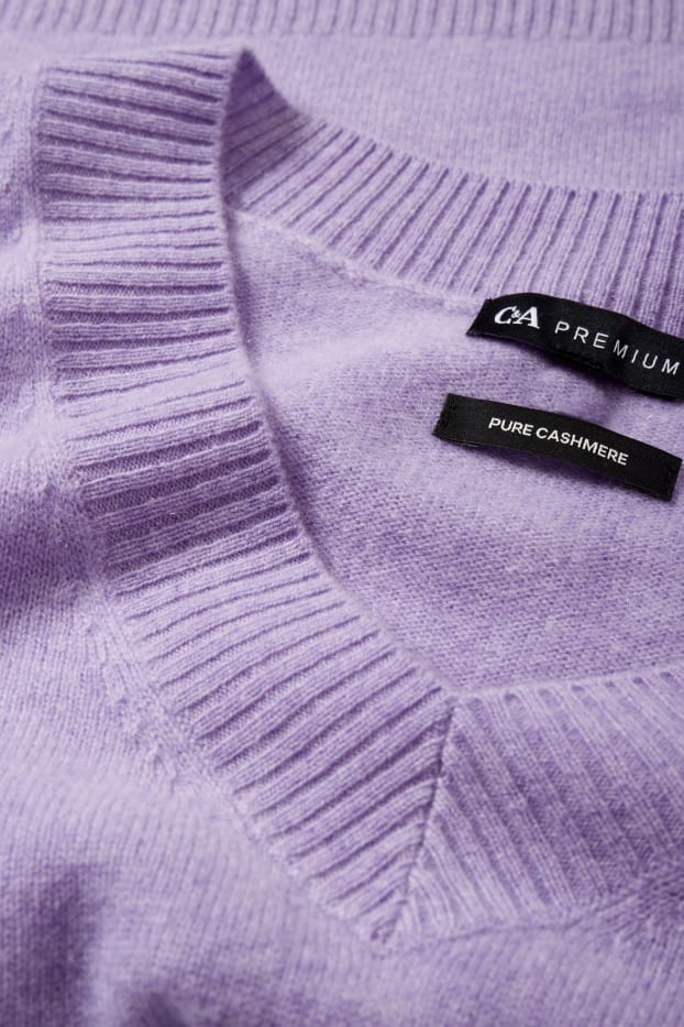 Women - Cashmere jumper - light violet
