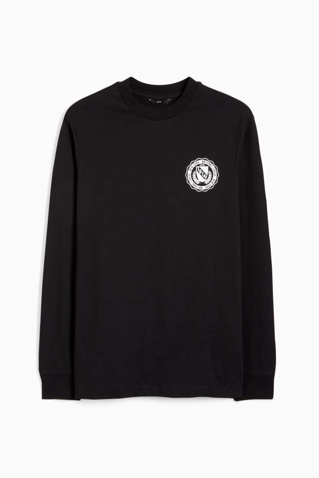 Herren - Langarmshirt - schwarz