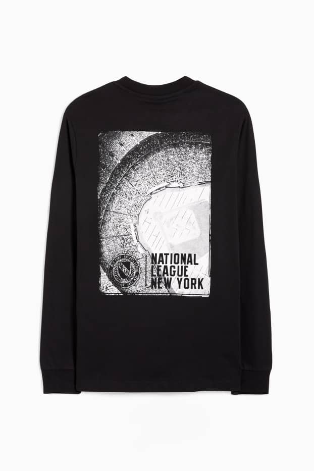 Herren - Langarmshirt - schwarz