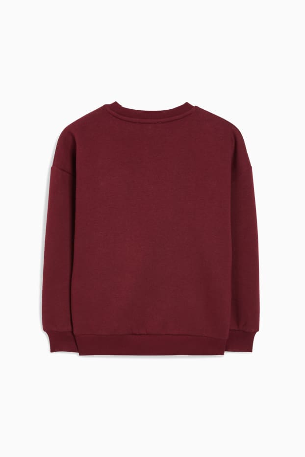 Kinderen: meisjes - Uitgebreide maten - sweatshirt - bordeaux
