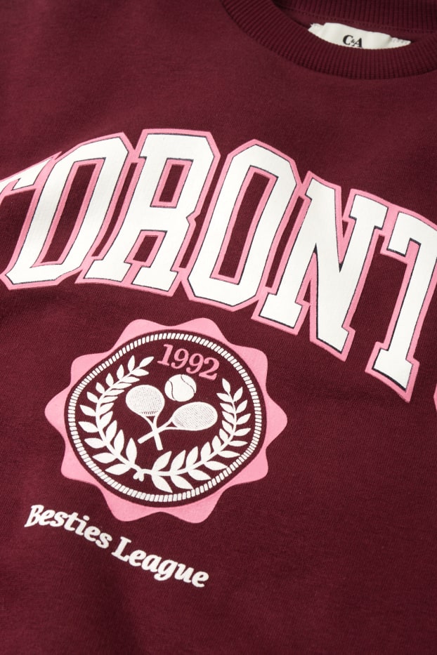 Kinderen: meisjes - Uitgebreide maten - sweatshirt - bordeaux