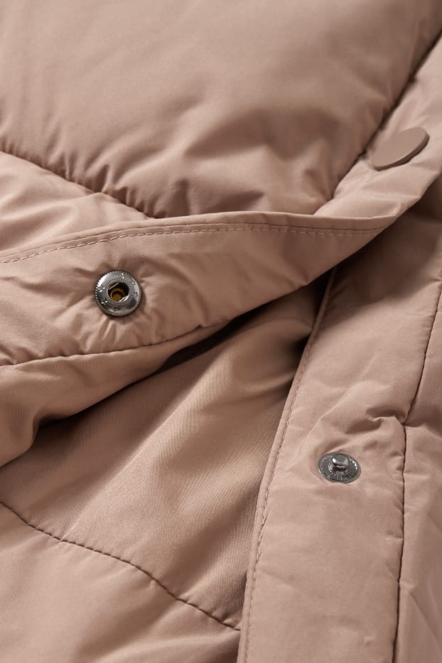Dames - Lange bodywarmer - beige