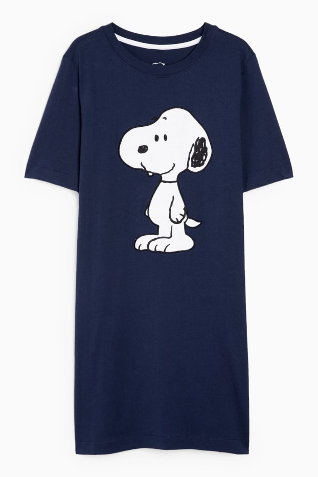 Donna - Camicia da notte - Snoopy - blu scuro