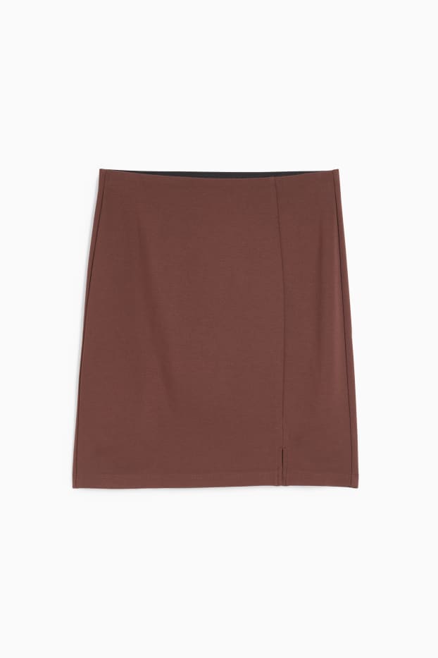 Kobiety - Spódniczka mini - ciemnobrązowy