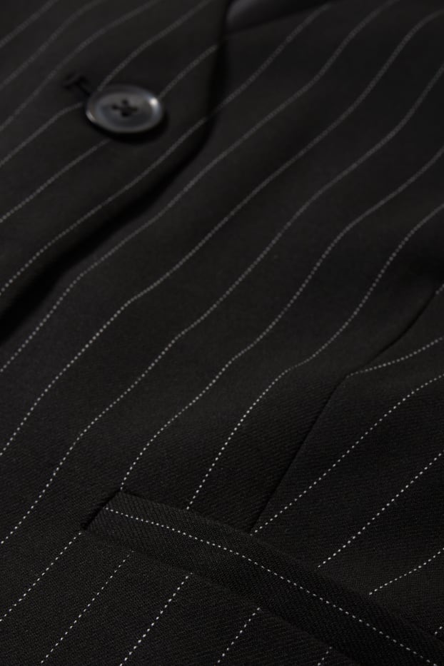 Women - Waistcoat - pinstripes - black / white