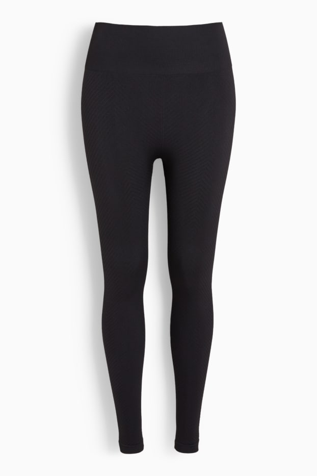 Femmes - Leggings - sans coutures - noir