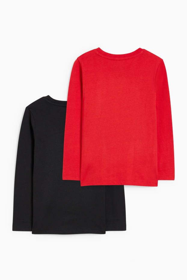 Kinder Jungen - Multipack 2er - Spider-Man - Langarmshirt - rot