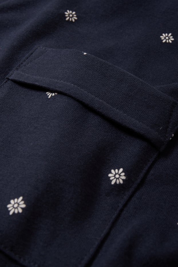 Women - Nightdress - patterned - dark blue