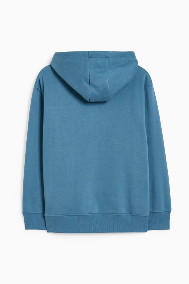 Enfants garçons - Sweat à capuche - bleu pétrole