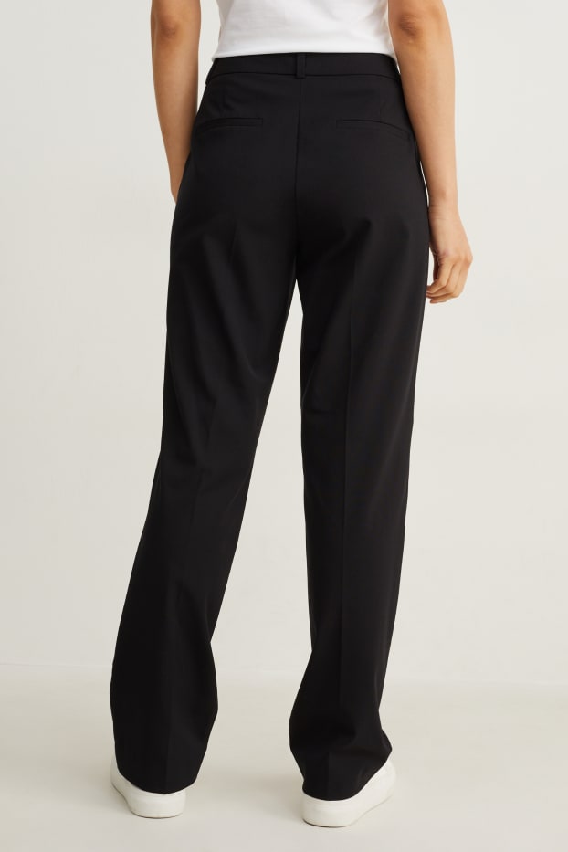 Dona - Pantalons formals - mid waist - slim fit - Mix & Match - negre