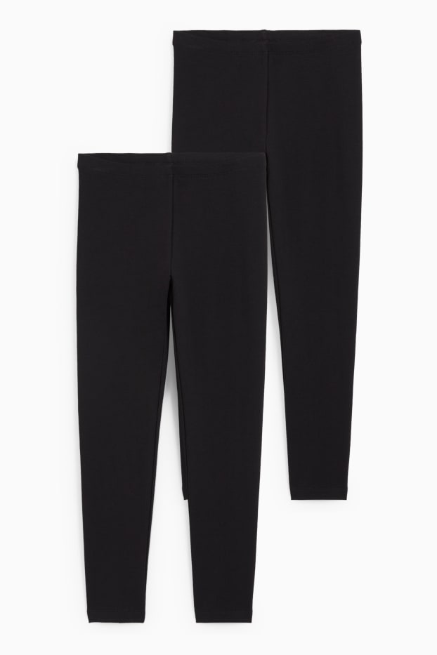 Kinder Mädchen - Multipack 2er - Thermoleggings - schwarz