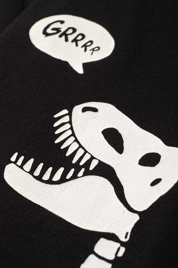 Kinder Buben - Dino - Jogginghose - Glow in the dark - schwarz