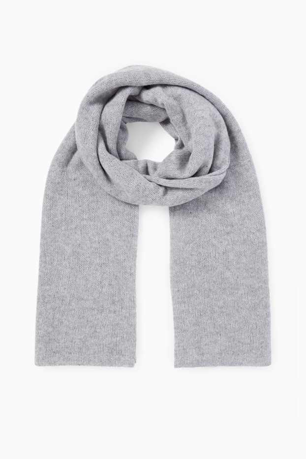 Women - Cashmere scarf - gray-melange
