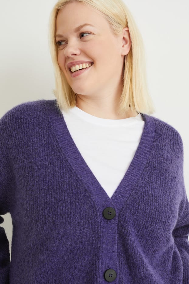 Femmes - Gilet de maille - violet