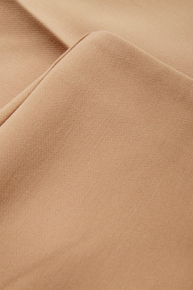 Damen - Stoffhose - High Waist - Wide Leg - hellbraun