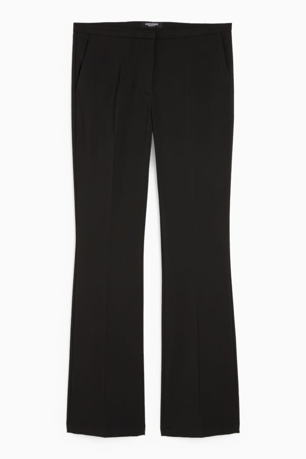 Dames - Pantalon - mid waist - bootcut fit - zwart
