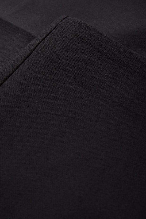 Femei - Pantaloni de stofă - talie înaltă - wide leg - negru