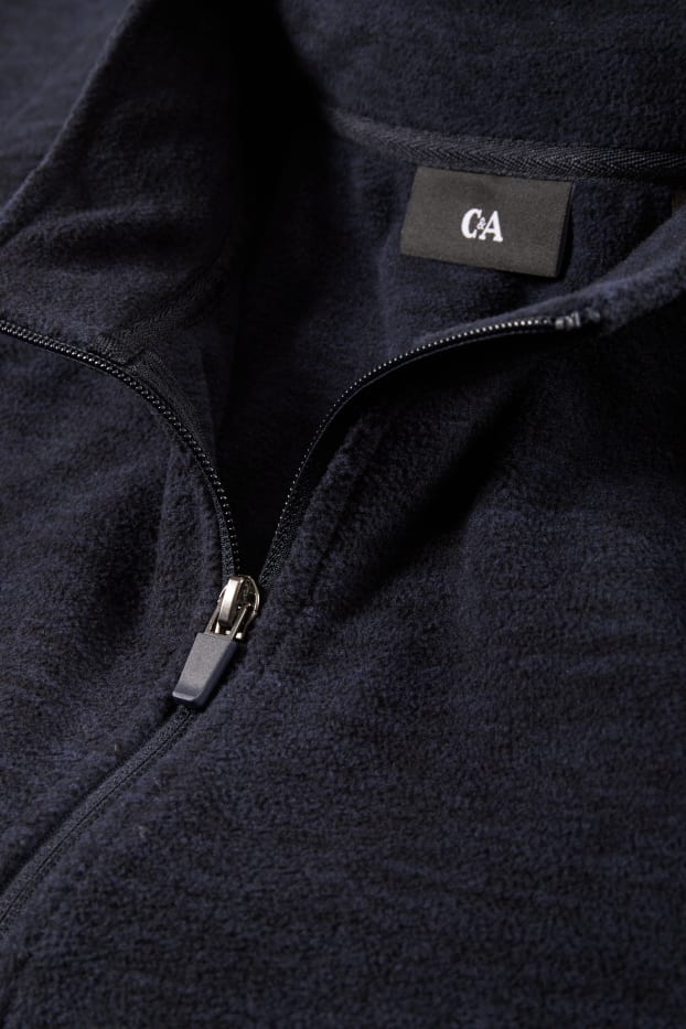 Herren - Fleece-Sweatjacke - dunkelblau